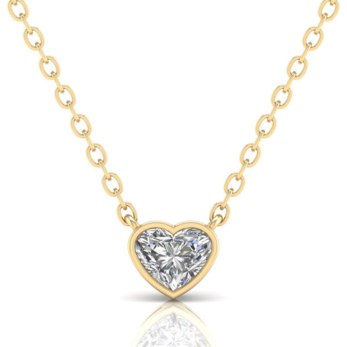 Bezel Heart Shape Pendant
