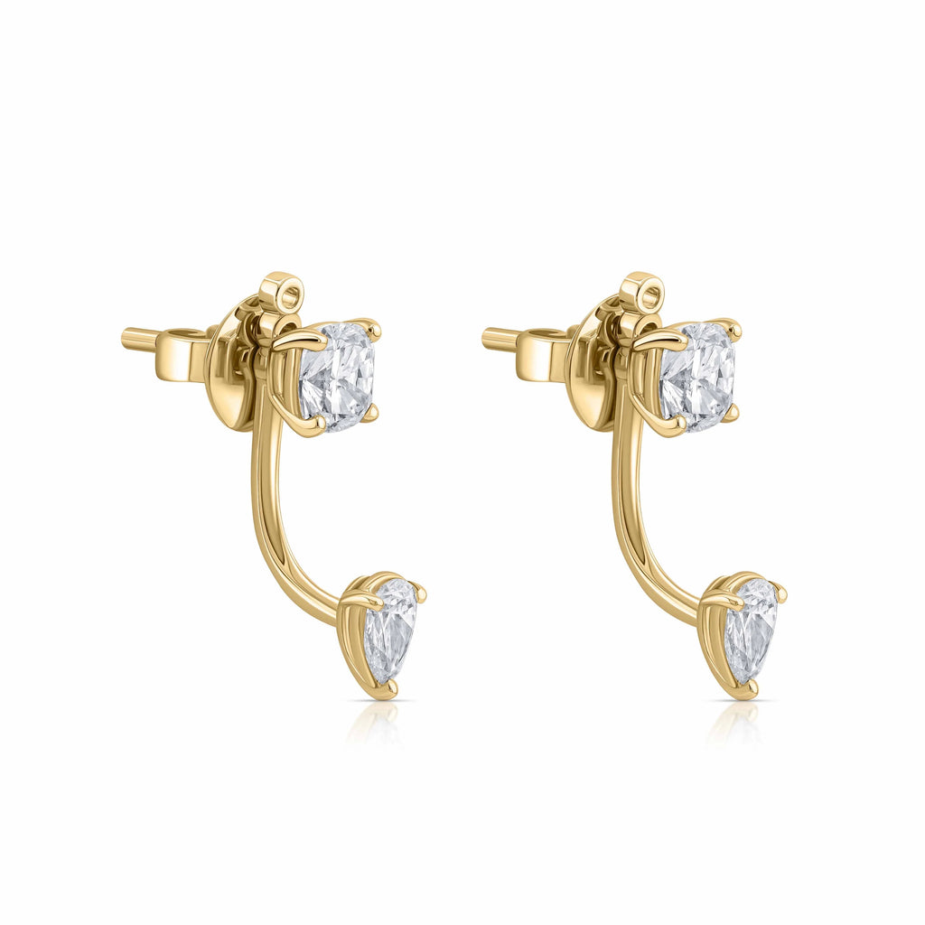 Cushion Pear Floating Earring