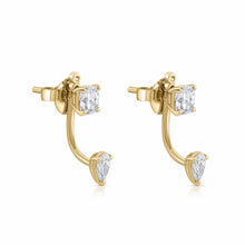 Load image into Gallery viewer, Cushion Pear Floating Earring