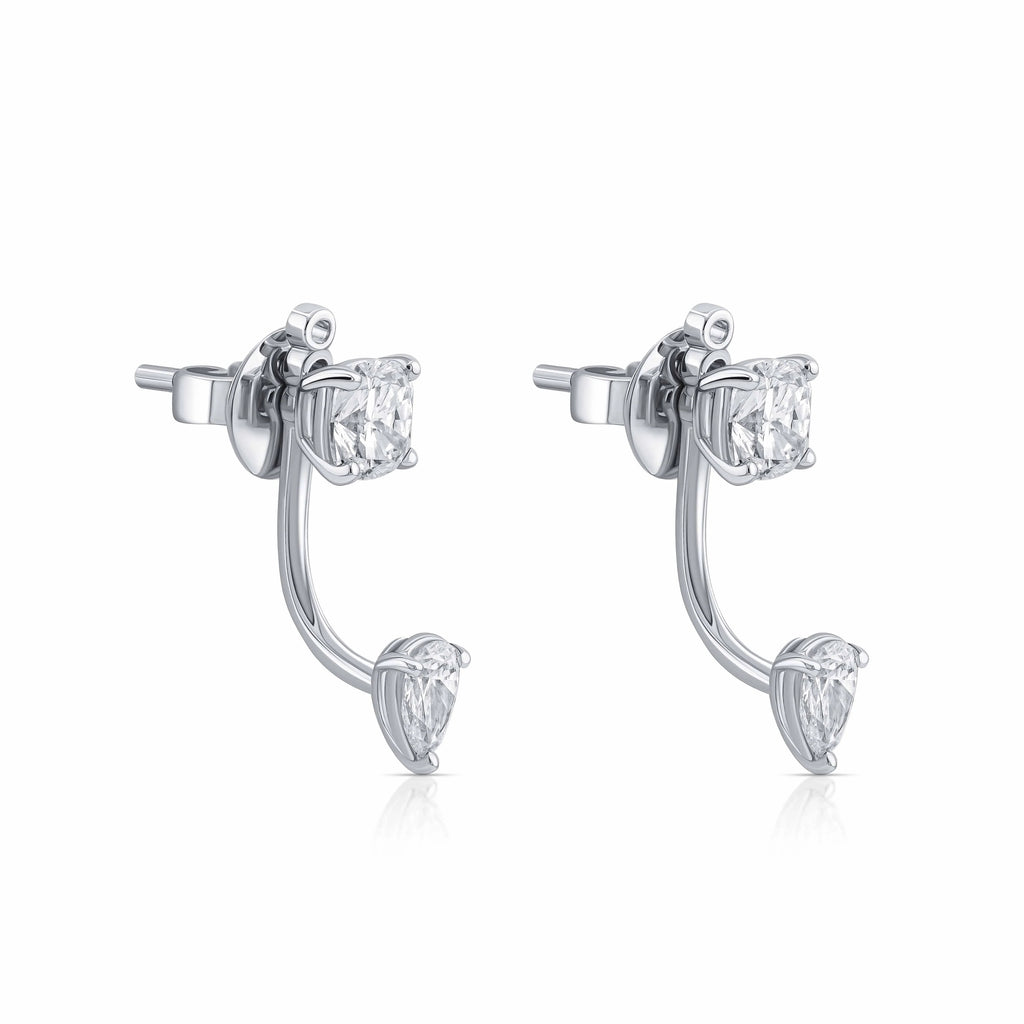 Cushion Pear Floating Earring