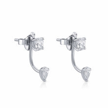Load image into Gallery viewer, Cushion Pear Floating Earring
