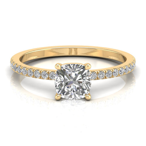 2 Carat Cushion Shape Pavé Ring (AED 5,750)