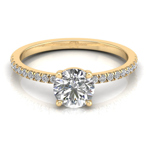 2 Carat Round Pavé Ring