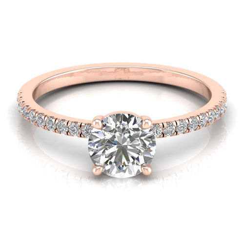 2 Carat Round Pavé Ring