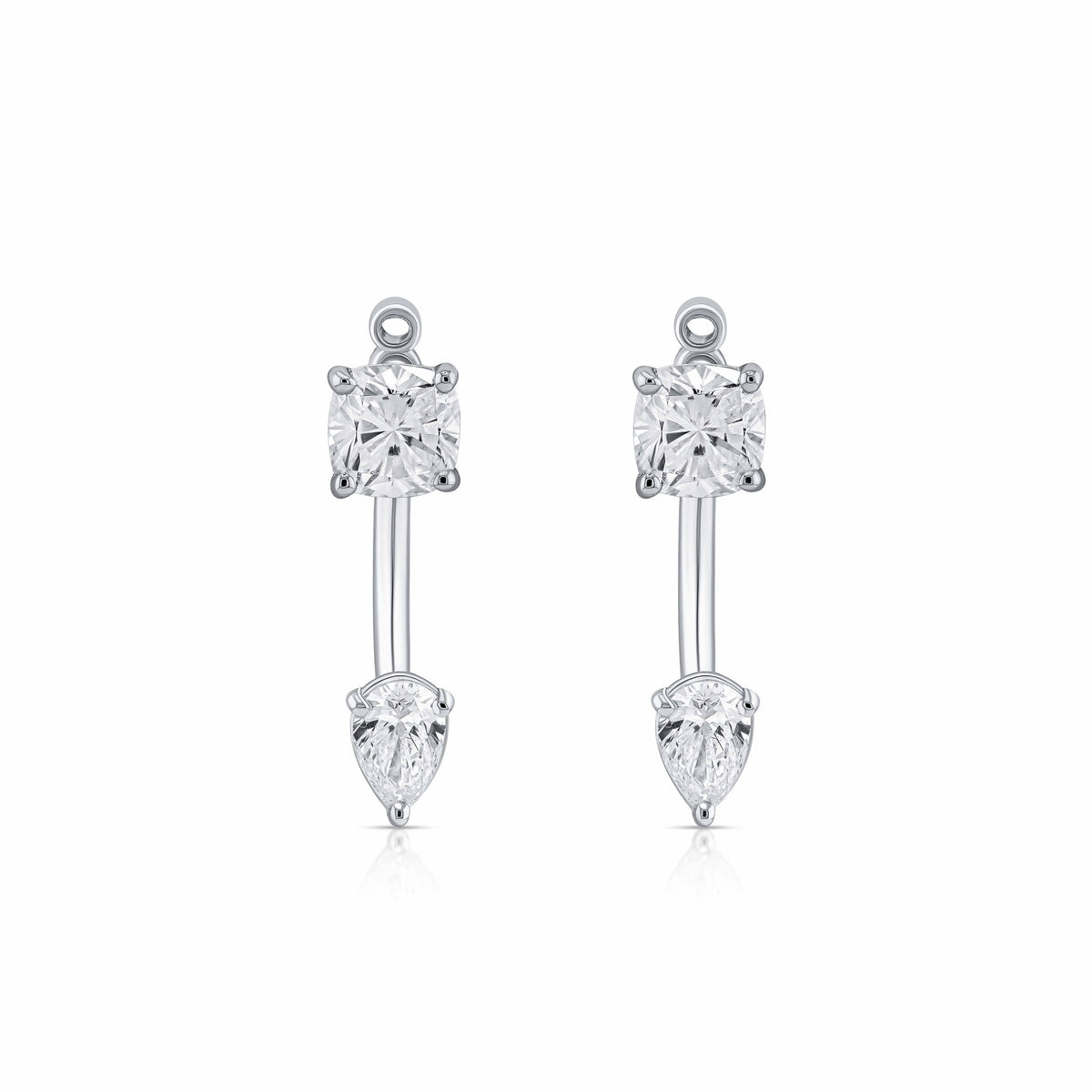 Cushion & Pear Floating Earrings