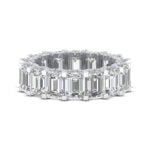 Emerald Cut Pavé Ring