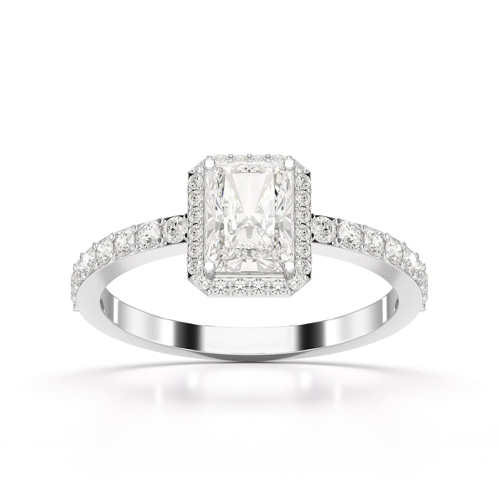 3.61 Carat Radiant Halo Ring