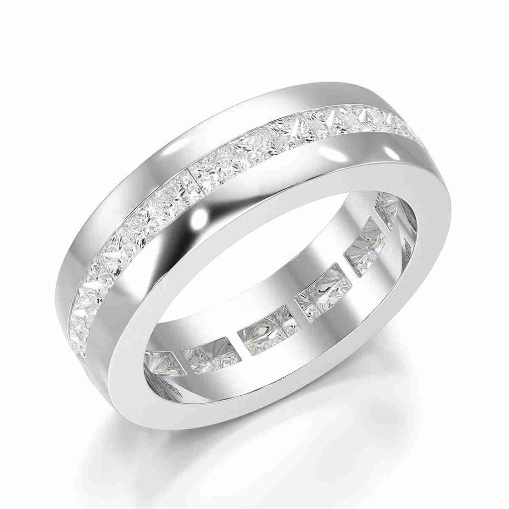 Princess Cut Men’s Eternity Band