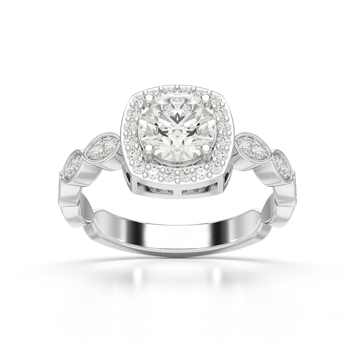Cushion Halo Ring