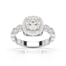 Load image into Gallery viewer, Cushion Halo Ring