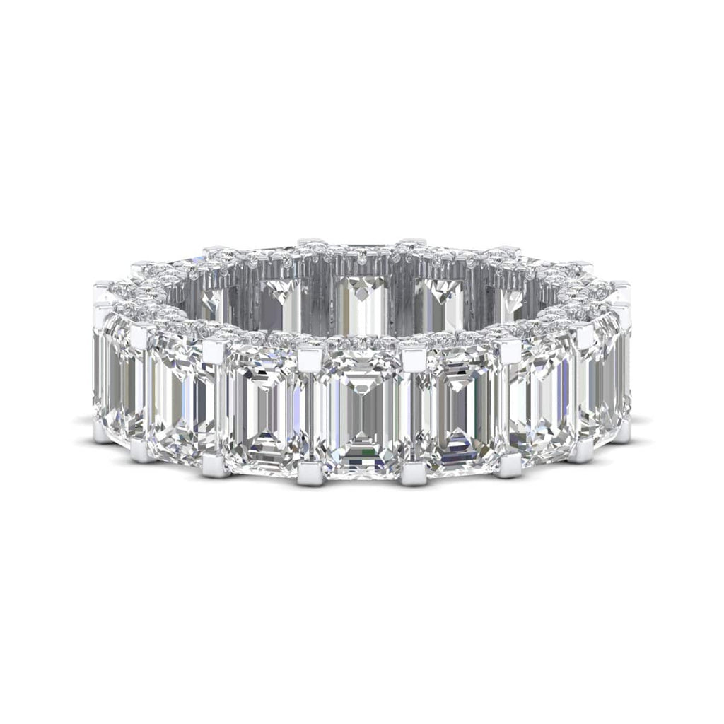 Emerald Cut Pavé Ring