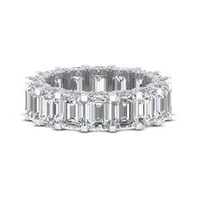 Load image into Gallery viewer, Emerald Cut Pavé Ring