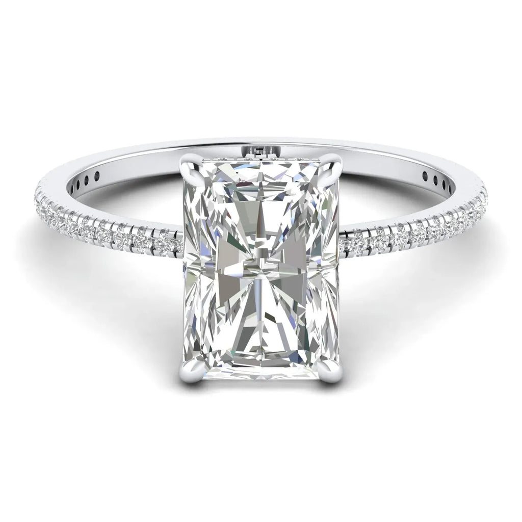 1 Carat Radiant Pavé Ring