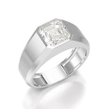 3 Carat Asscher Cut Men’s Ring