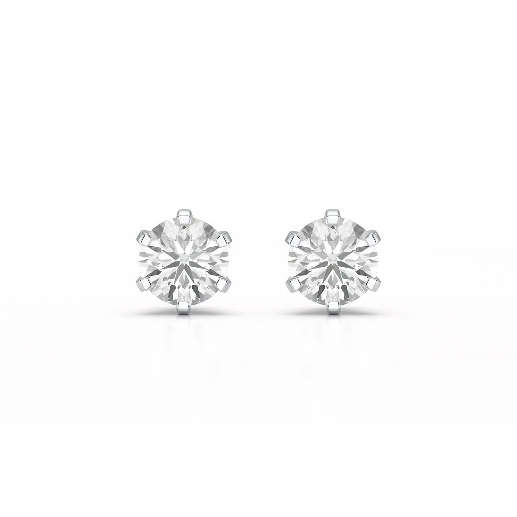 0.87 Carat Round Studs