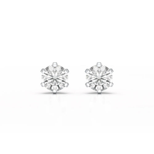 0.87 Carat Round Studs