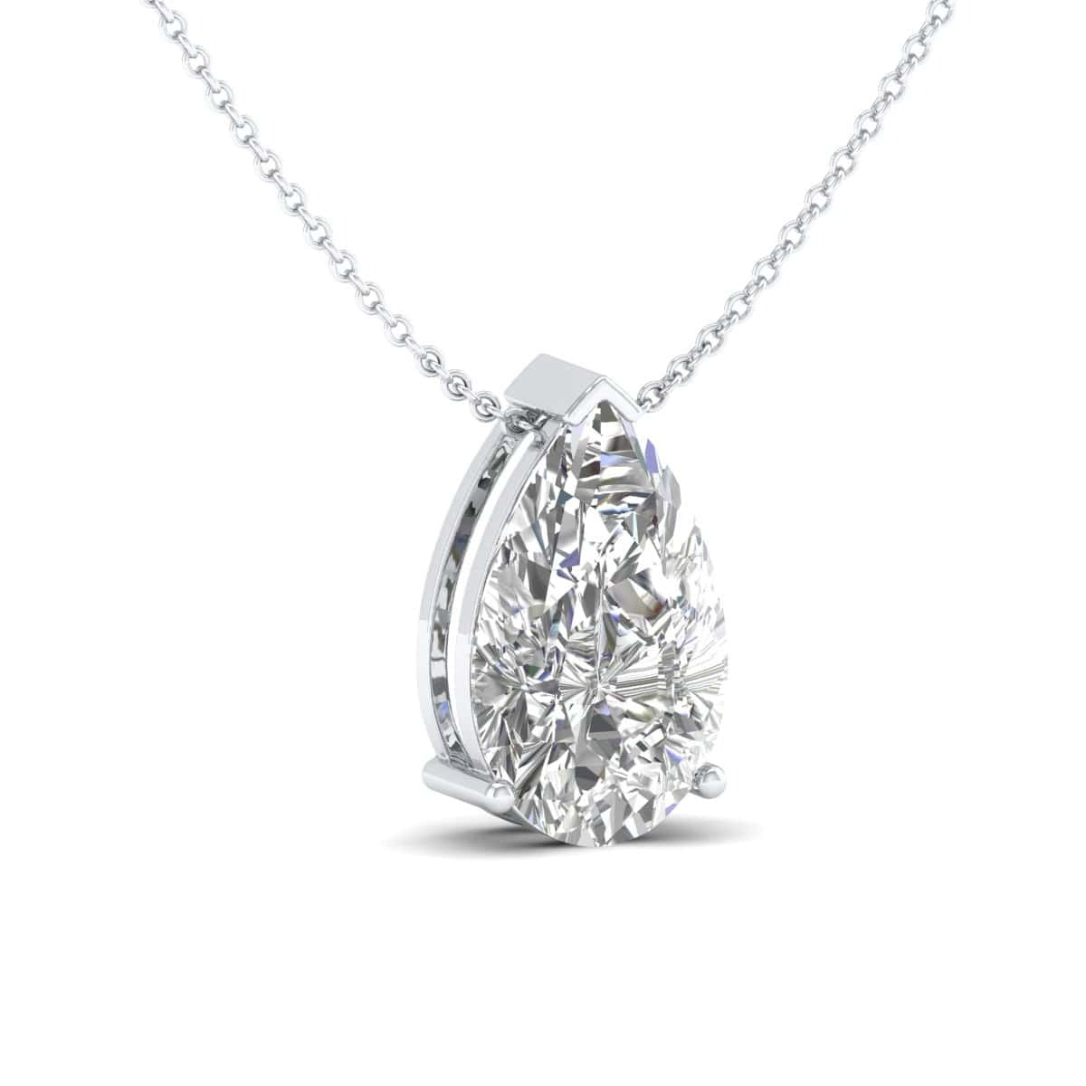 Pear Cut Solitaire Pendant