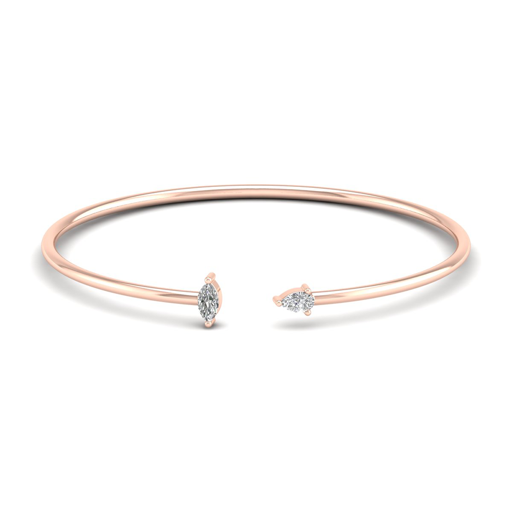Two Stone Open Cuff