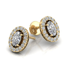 Load image into Gallery viewer, 1 Carat Oval Halo Studs