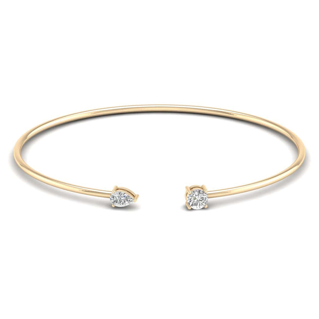 Fancy Shape Round & Pear Bangle