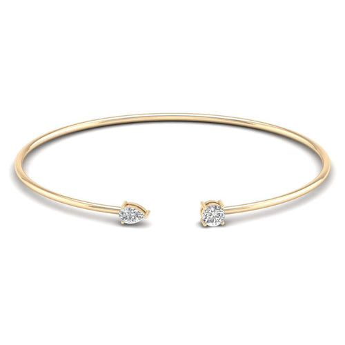 Fancy Shape Round & Pear Bangle