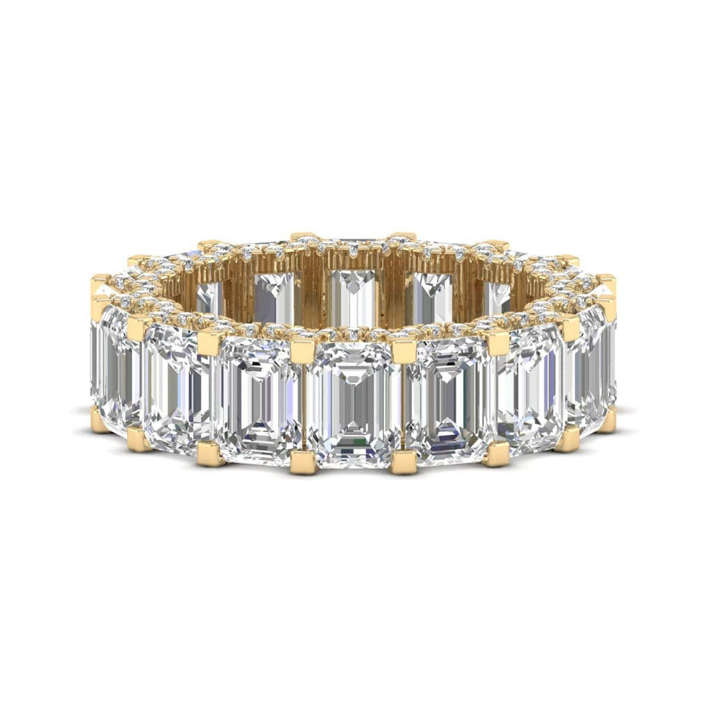 Emerald Cut Pavé Ring